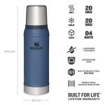 فلاسک استنلی 750ml کلاسیک لجندری رنگ دلفینی - Image 4