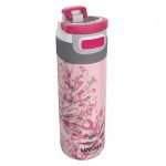 قمقمه کامبوکا 500 میلی لیتری دو جداره مدل التون طرح برگ صورتی