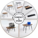 میز کمپینگ تاشو با پایه تلسکوپی و کیف حمل - Image 3