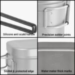 ظرف ناهار مربع ۲ لایه تیتانیومی نیچرهایک - Image 2